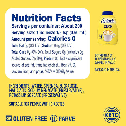 Splenda Liquid Zero Calorie Sweetener Drops – Minimalist Pantry Staple for Clean, Intentional Home Brewing