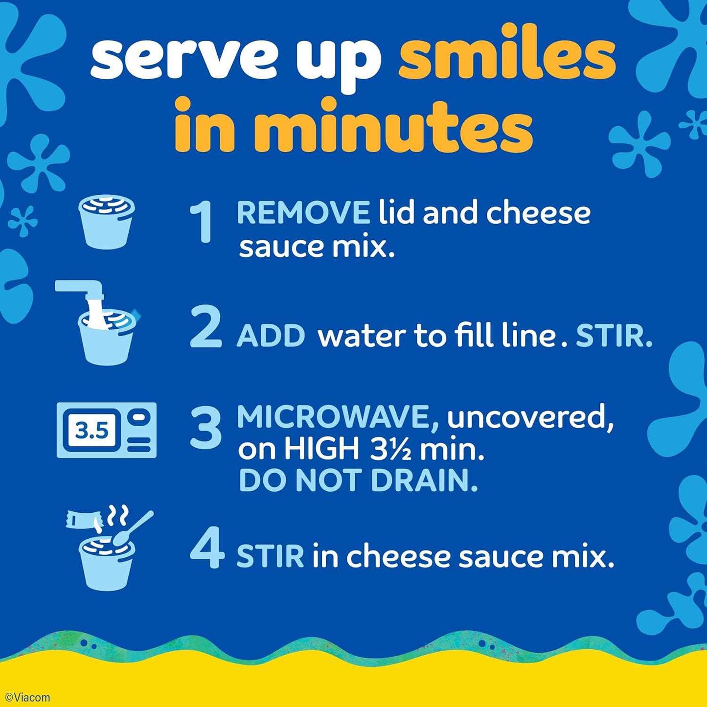 Kraft Mac & Cheese SpongeBob Microwave Cups Travel Lunch for Camping and Road Trip Snacks 4 ct