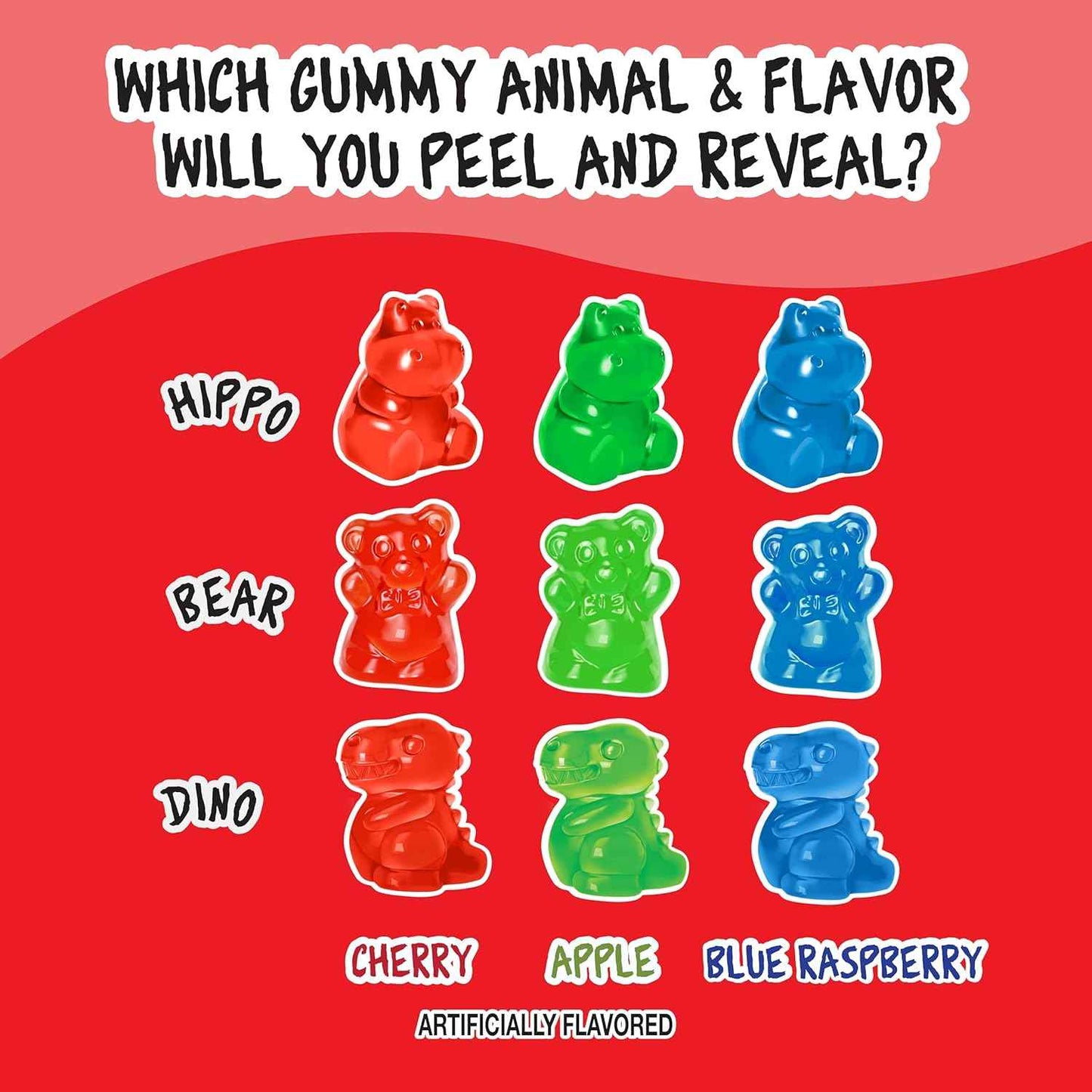 Juicy Drop Mystery Gummy Cubes – Road Trip and Travel Snack for Families, Wild Berry 3.5oz