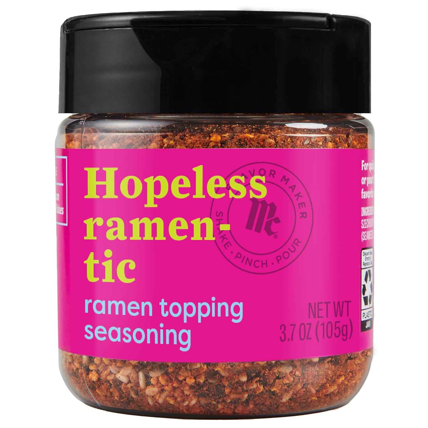McCormick Ramen Topping Seasoning – One-Bottle Pantry Essential for Simple Asian Meals, 3.7 oz