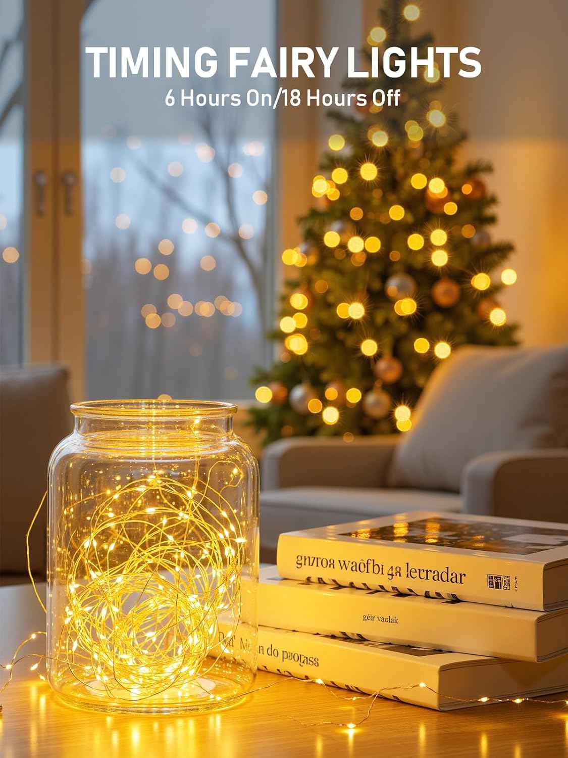 Minetom Fairy Lights Battery Operated – Thoughtful Birthday Gift for Her, 5 Pack 7FT Warm White String Lights for Cozy Home