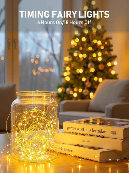 Minetom Fairy Lights Battery Operated – Thoughtful Birthday Gift for Her, 5 Pack 7FT Warm White String Lights for Cozy Home
