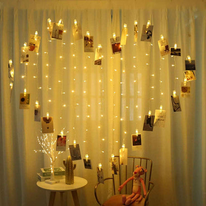 [Brand Name] Transparent Clip Fairy Lights – Understated Scandinavian Wall Decor for Clean Spaces