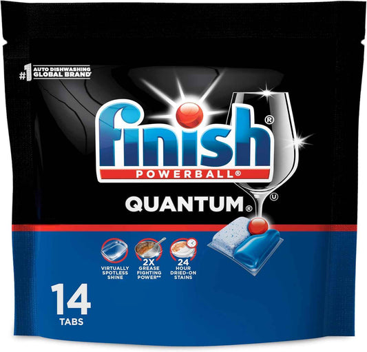 Finish Quantum Dishwasher Pods for Focused Home Office Routines, No-Pre-Rinse Daily Cycle