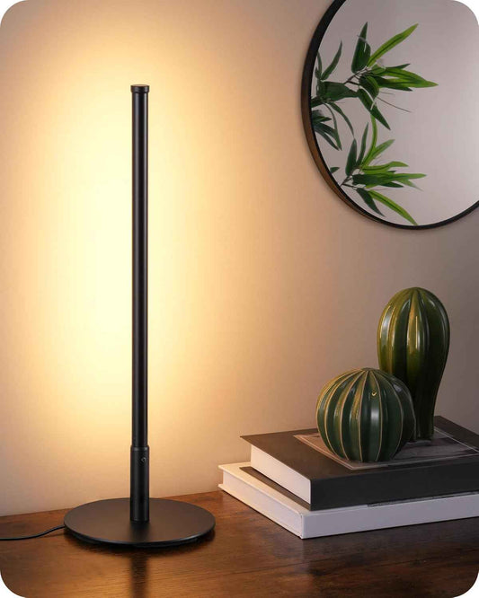 EDISHINE Warm Dimmable Bedside Lamp – Calming Wind-Down Light for Evening Routines