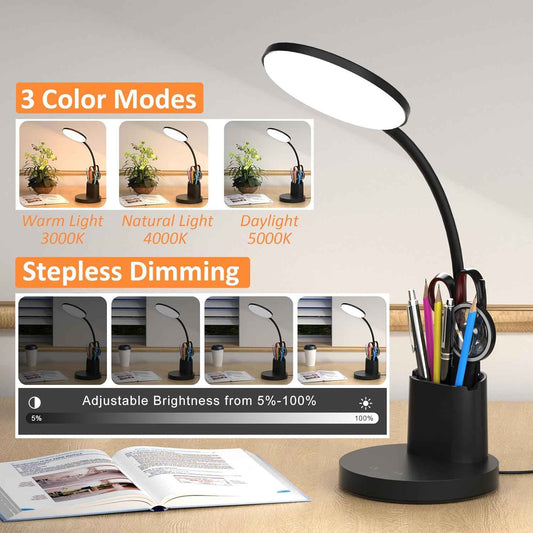 AromaX Glow – Modern Bedroom Desk Lamp with 3 Color Modes for Cozy Ambiance