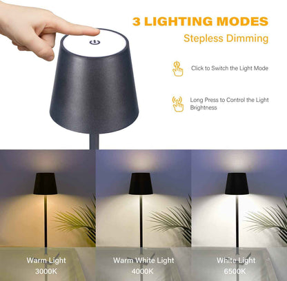 LumaGlow Rechargeable Lamp Set – Romantic Housewarming Gift for Couples, 2-Pack Dimmable Warm Light