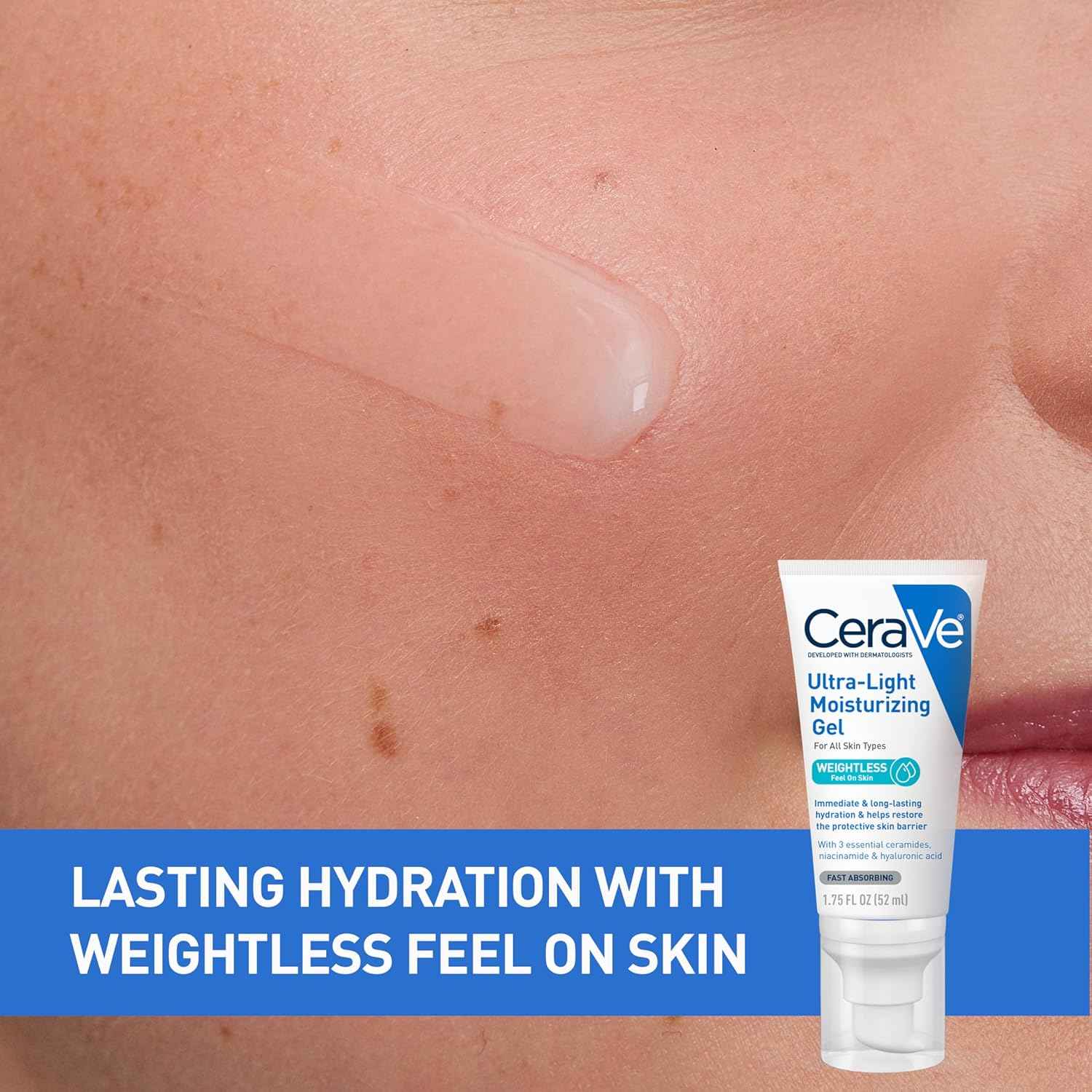 CeraVe Ultra-Light Moisturizing Gel – Uncluttered Daily Hydration, No Fuss Formula