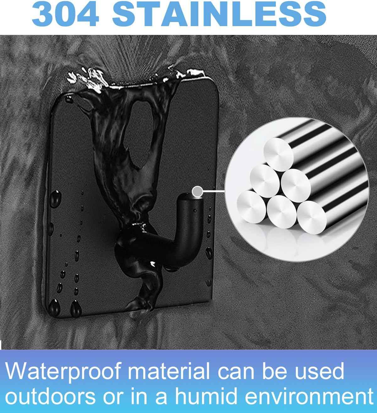 Brilmeadows Stainless Steel Towel Hooks – Modern Bathroom Decor Upgrade in Black, Gold, or Silver