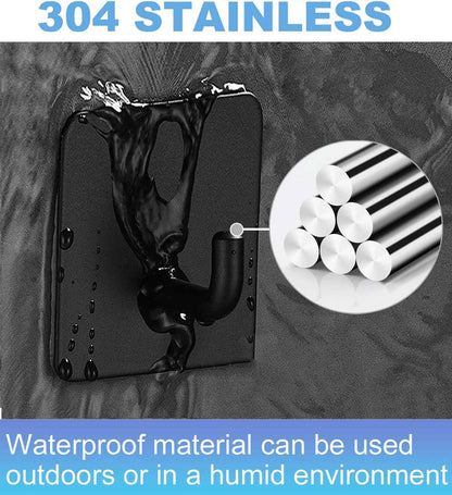 Brilmeadows Stainless Steel Towel Hooks – Modern Bathroom Decor Upgrade in Black, Gold, or Silver