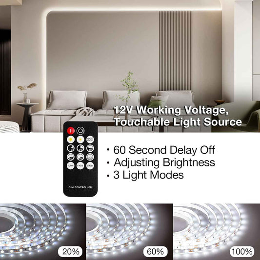 Lumichoice AuraGlow LED Strip Lights – Thoughtful Housewarming Gift for New Homeowners, 6500K Dimmable Plug-in Tape