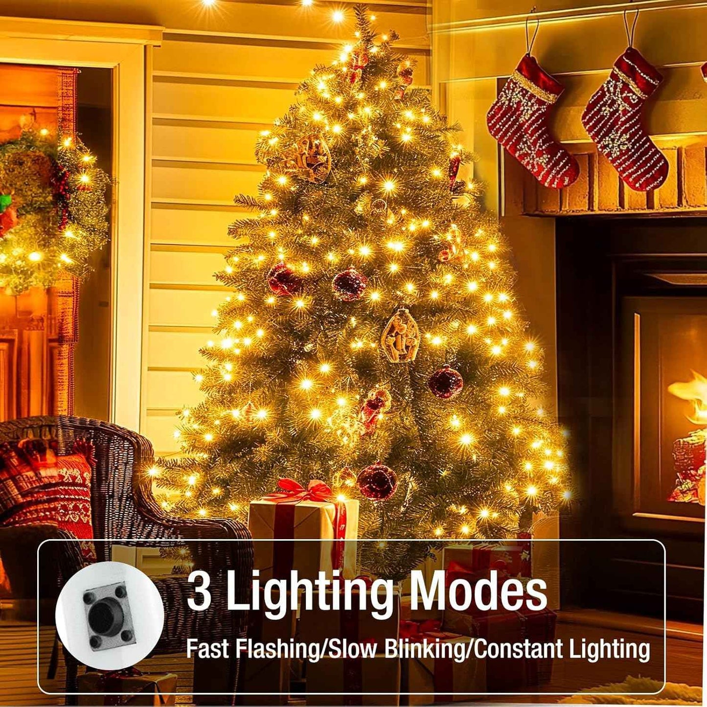 LuceAura Battery Fairy Lights – Warm White Accent Lights for Bookshelves, Mirrors, and Photo Walls, 7ft Bendable Copper Wire Home Decor