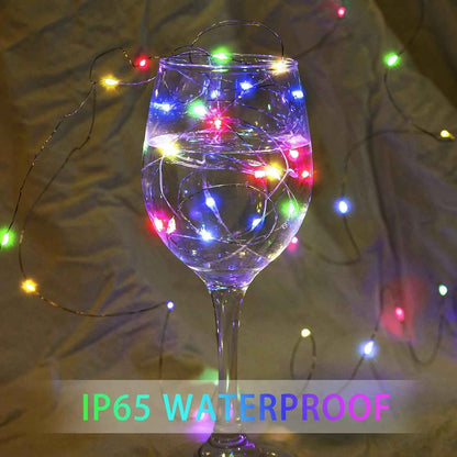 Aurora Glow Starry String Lights 20 LED Twinkle Lights Battery Powered for Window Accent Lighting and Shelf Styling