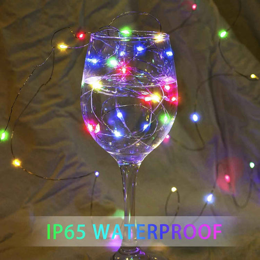 Aurora Glow Starry String Lights 20 LED Twinkle Lights Battery Powered for Window Accent Lighting and Shelf Styling