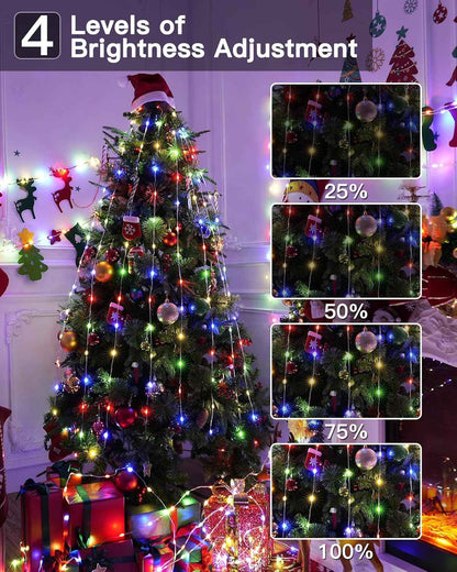 Ollny Heavy-Duty Fairy Lights 800LED 262ft Plug-in String with Remote – Weatherproof Decor for Roofline, Fence & Yard Trees