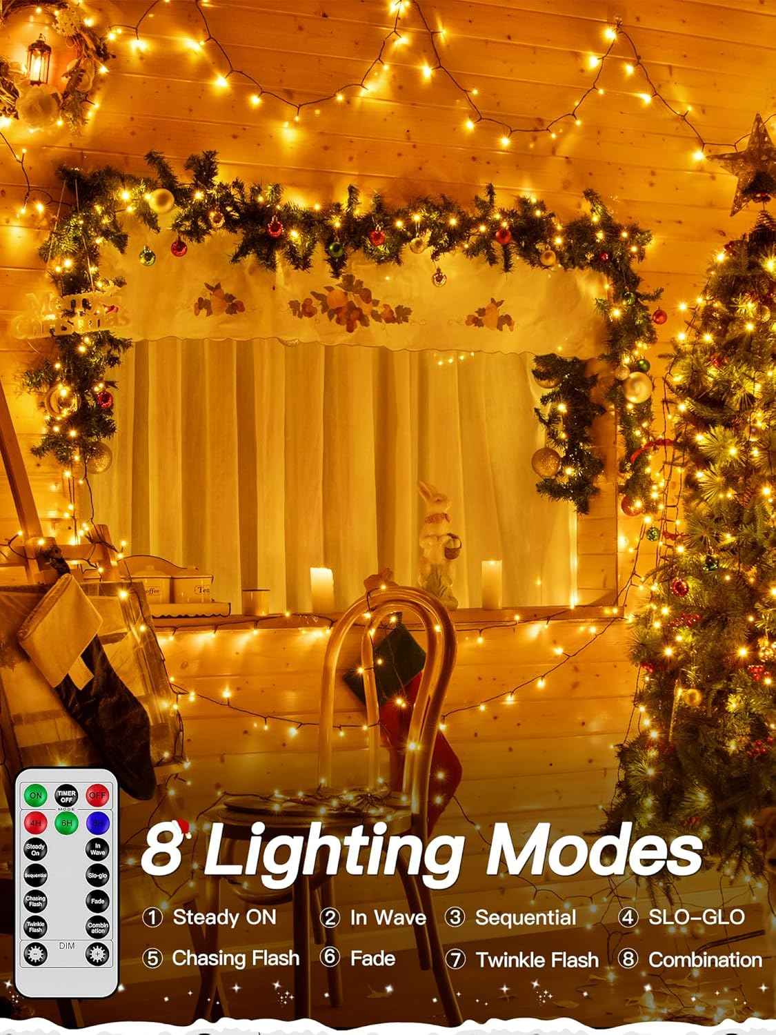 Auseinly LED String Lights 66ft with Remote and Timer – Living Room Aesthetic Decor, Reading Nook Soft Glow, Warm White Indoor Lights