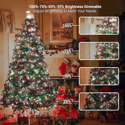 Brizled Dual Color Christmas Tree Lights – 200 LED Warm White and Multicolor String for Stylish Indoor Holiday Aesthetic