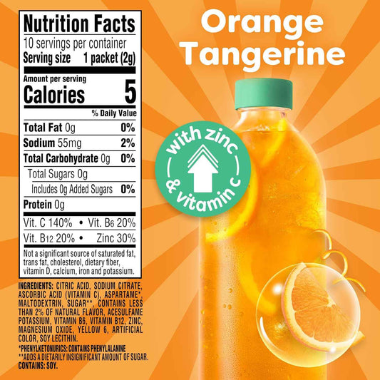 Crystal Light Immunity Support Powdered Drink Mix – Mindful Hydration Habit for the Kitchen Counter, Probiotic-Infused Orange Tangerine Wellness Boost