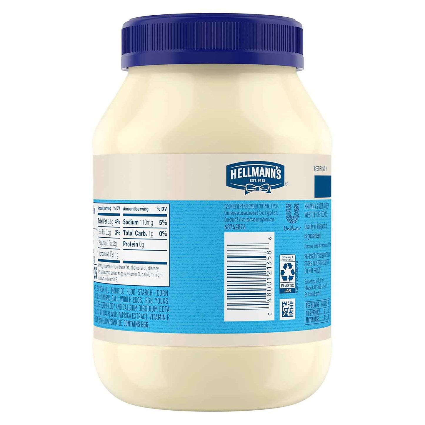 Hellmann's Light Mayonnaise – Smart Pantry Staple for Calorie-Conscious Home Cooks, Creamy Sandwich Spread