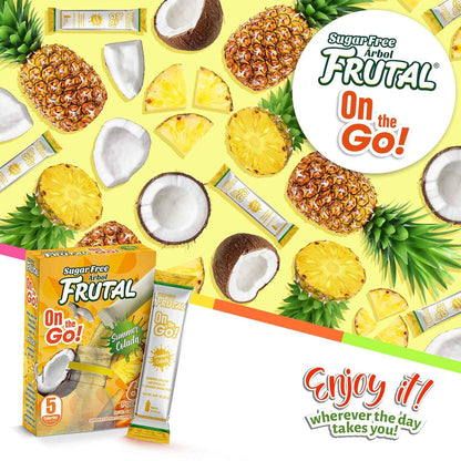 Frutal On-The-Go! Powdered Drink Mix – Daily Hydration for Mindful Wellness Routines, Sugar-Free Stevia Stick Packs