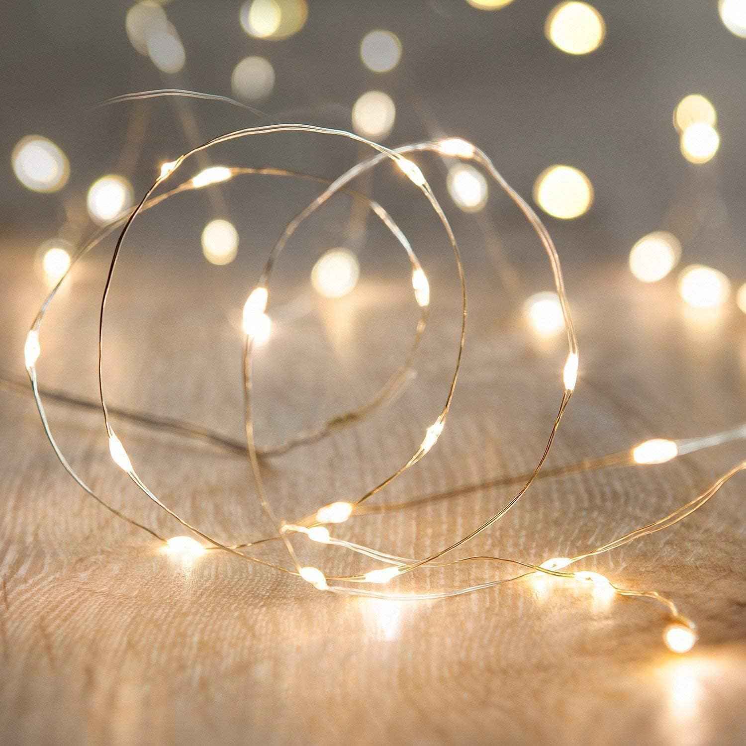 ANJAYLIA Battery Operated Fairy Lights – Aesthetic Nursery and Reading Nook Accent, Warm White Glow