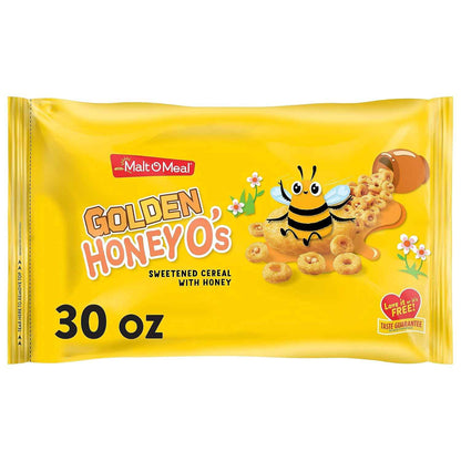 Malt-O-Meal Golden Honey O's Cereal – Wholesome Whole-Grain Breakfast, Honey Sweetened Corn Oat and Rice Blend for Mindful Mornings