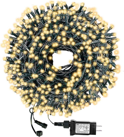 Decute 300LED UL Certified String Lights – Flameless Warm White Bedroom Lighting, 29V Low Voltage Safe for Kids and Pets