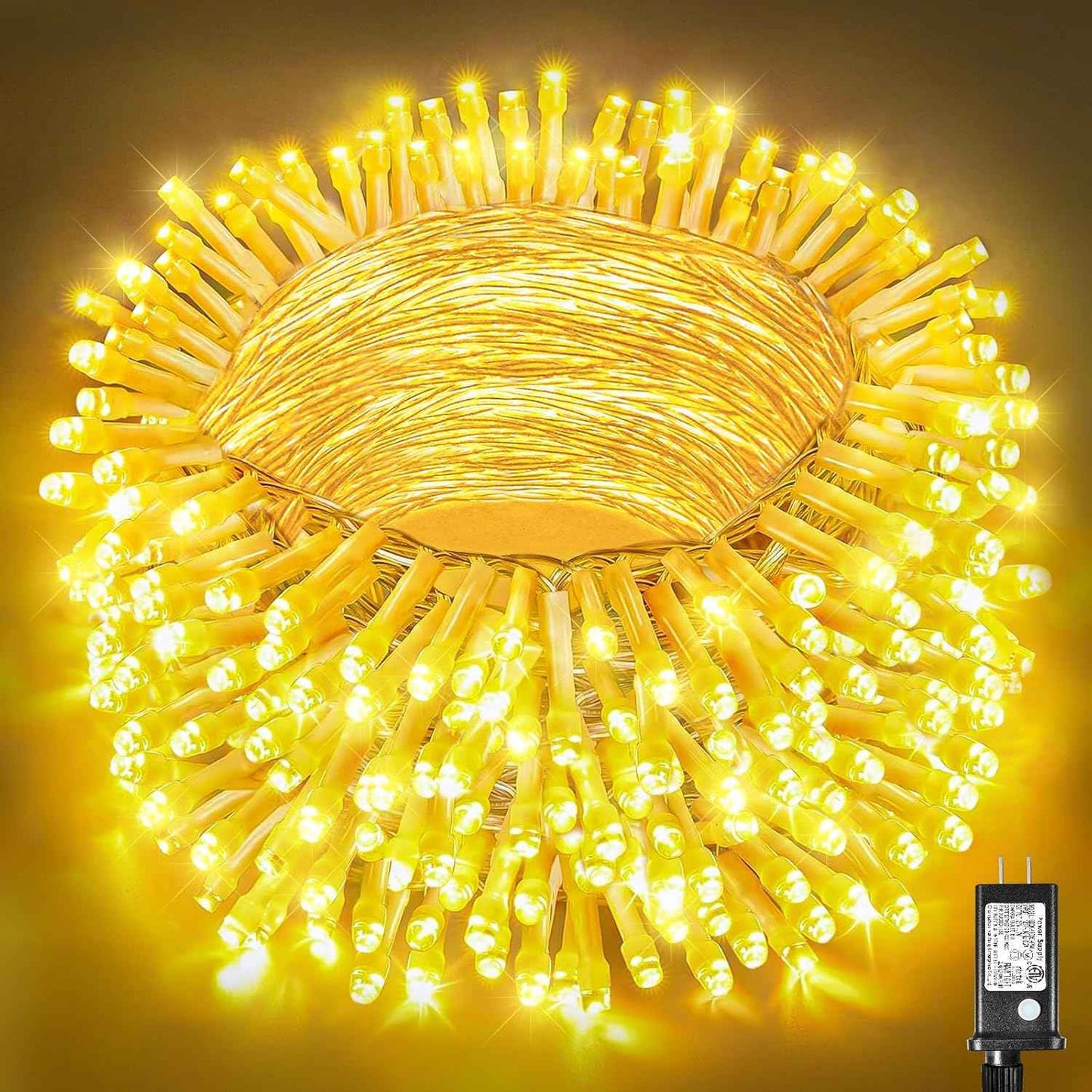 Xmars Warm White Fairy String Lights – 100ft Connectable Living Room Aesthetic, 8 Mode Dimmable Twinkle for Home Accent