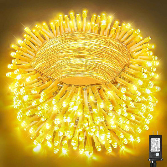 Xmars Warm White Fairy String Lights – 100ft Connectable Living Room Aesthetic, 8 Mode Dimmable Twinkle for Home Accent
