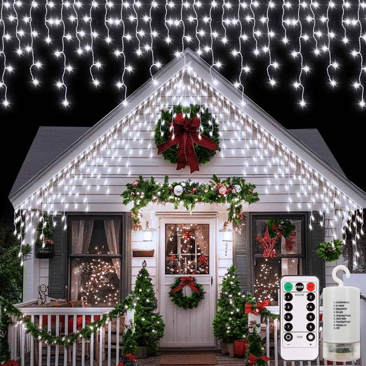 echosari Battery Icicle Lights – Flameless and Cool-to-Touch Alternative to Candles for Kids and Pets
