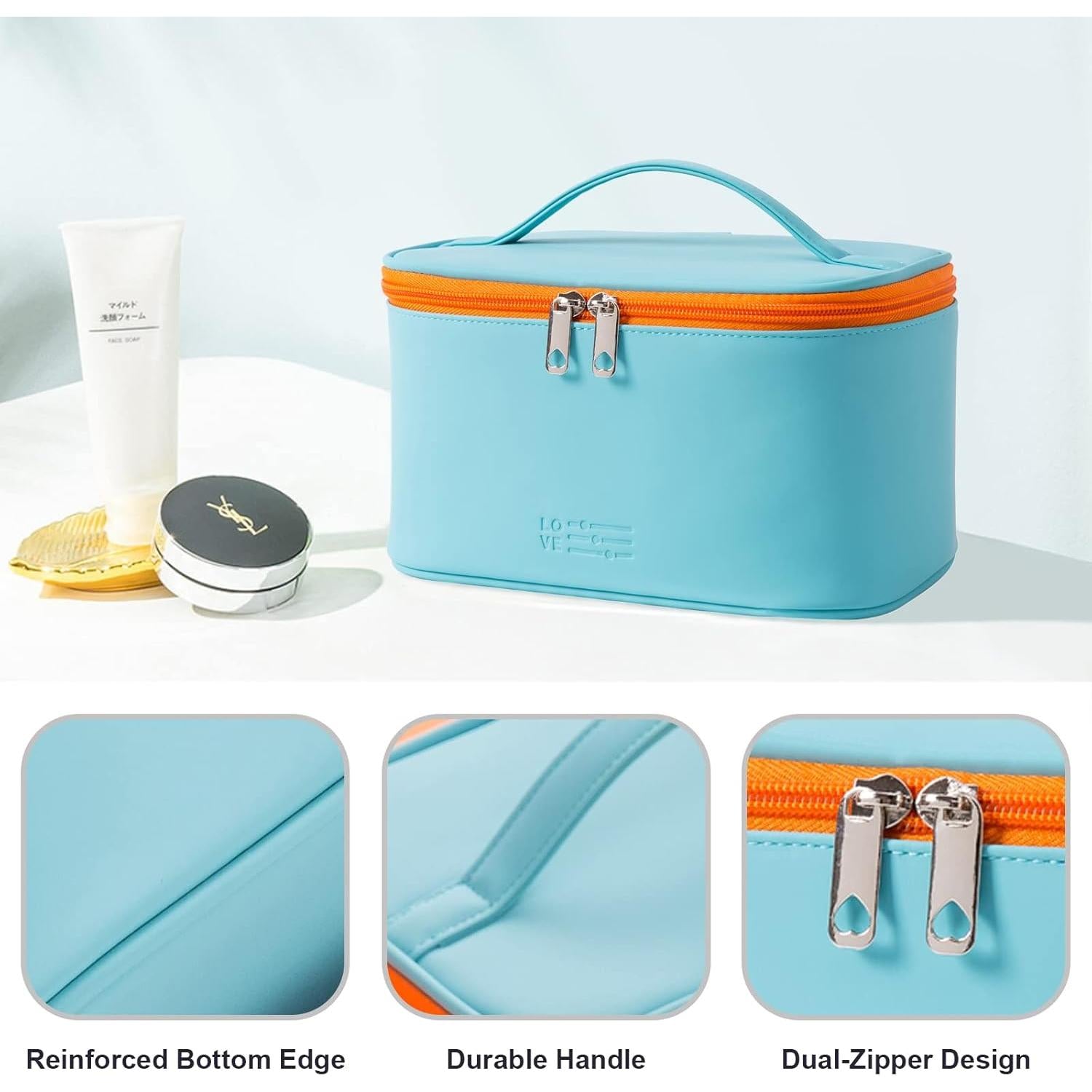 Makeup_Bag_Portable_Travel_Cosmetic_Bag_for_Women,_Beauty_Zipper_Makeup_Organizer_PU_Leather_Washable_Waterproof