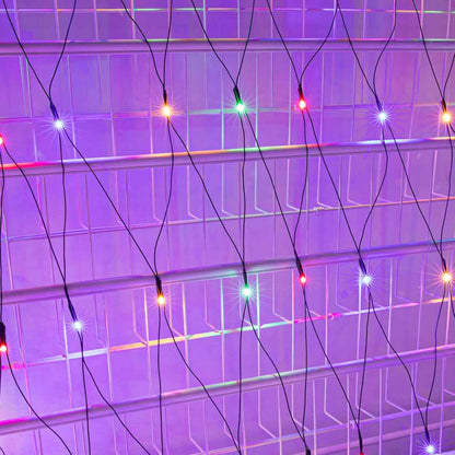 AWQ Warm White Net Lights 200 LED Plug-in for Cozy Bedroom Aesthetic, Window Glow and Living Room Mood Lighting