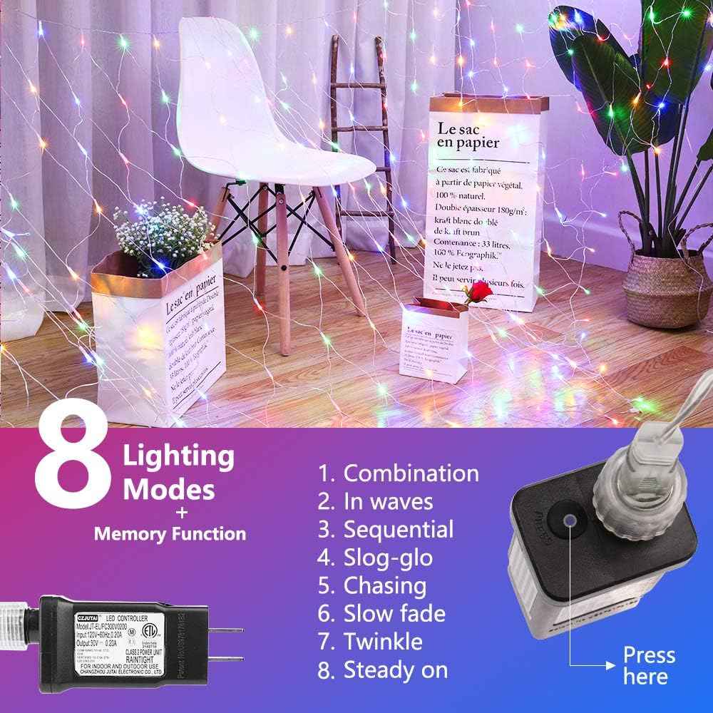 LYHOPE 30V Low-Voltage Christmas Net Lights – ETL Certified Flameless Mesh for Homes with Kids, Pets, and Rain