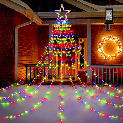 BlcTec 317 LED Waterfall Lights – Flameless, Cool-Running Holiday Lighting Safe Around Kids, Pets, and Sleeping Areas