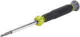 Klein Tools 32581 4-in-1 Electronics Screwdriver Set with 2 Slotted, 2 Phillips Precision Machined Bits, Ideal for Terminal Blocks