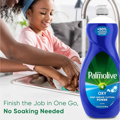 Palmolive Oxy Power Degreaser Dish Soap – Child-Safe Baby Bottle and Kid Cup Cleaner, 32.5 Fl Oz Pack of 4