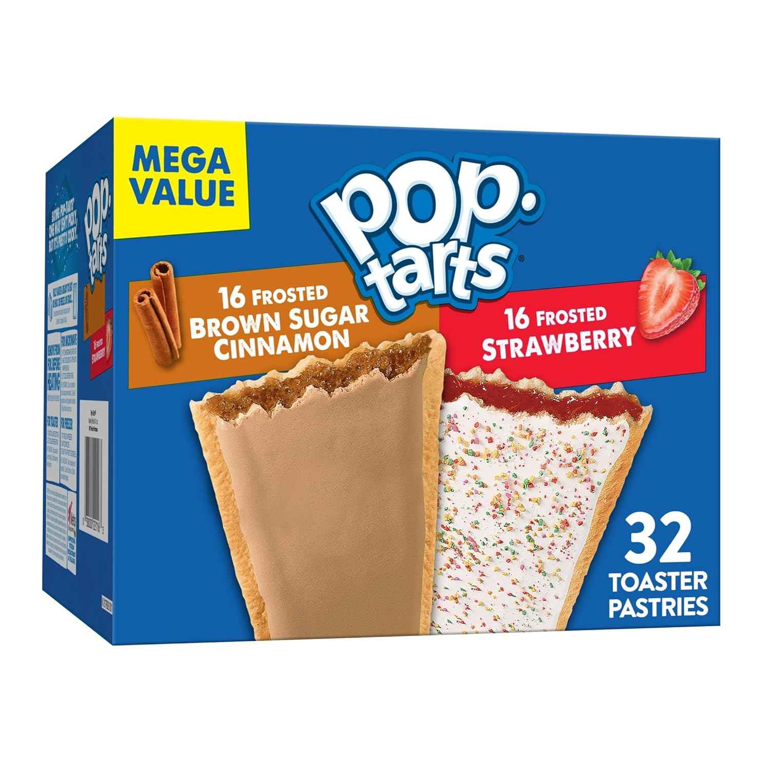 Pop-Tarts Toaster Pastries Variety Pack, Fortified Breakfast Treat with B Vitamins, 32 Count Box