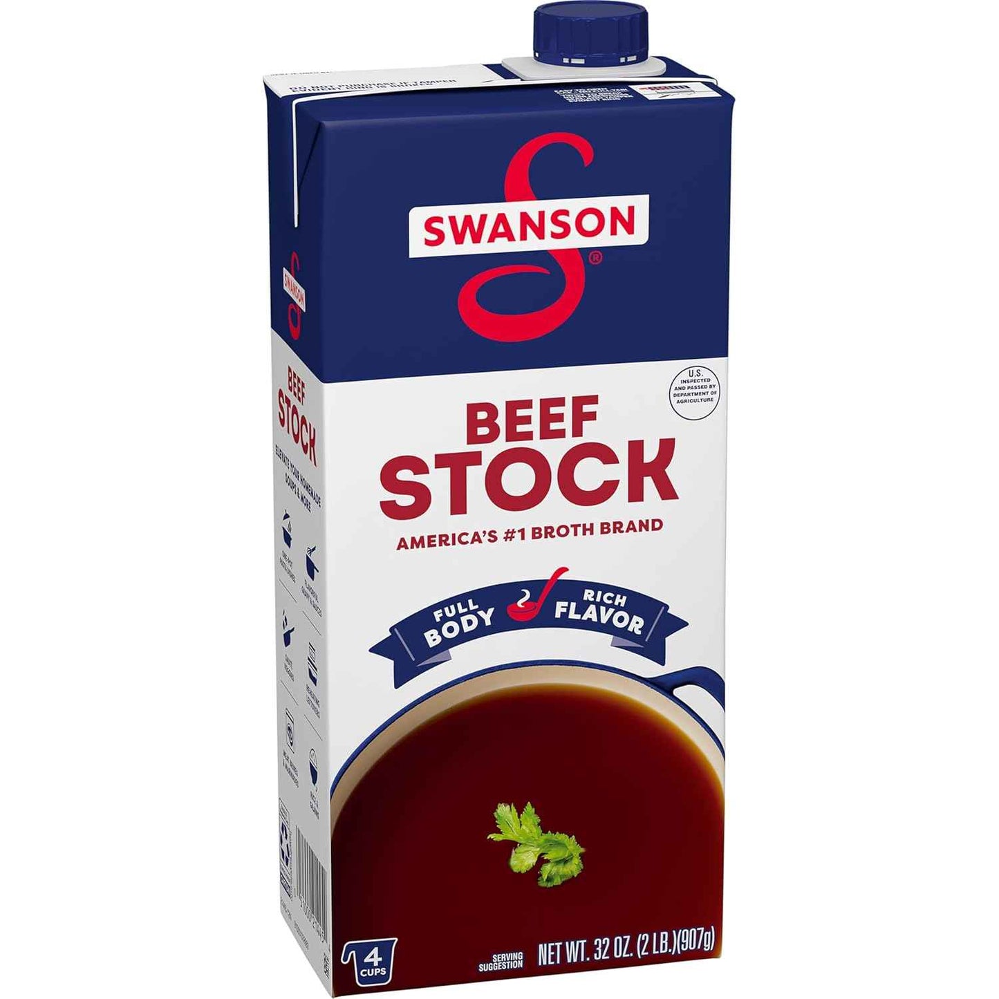 Swanson Beef Stock, 32 oz Carton – Time-Saving Liquid for Batch Cooking Sessions