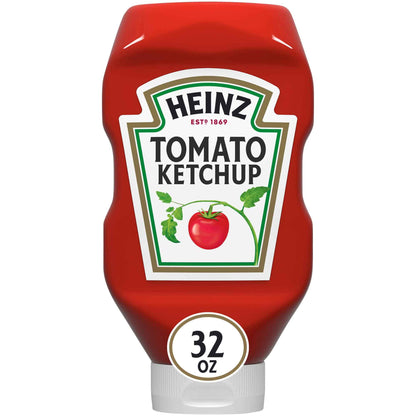 Heinz Tomato Ketchup, 32 oz Bottle – Backyard BBQ Topping for Burgers and Hot Dogs on the Patio Grill