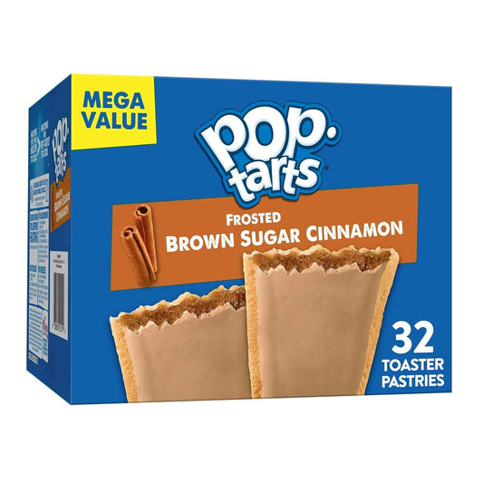 Pop-Tarts Frosted Brown Sugar Cinnamon Toaster Pastries – Family Pantry Staple Snack and Breakfast, 32 Count