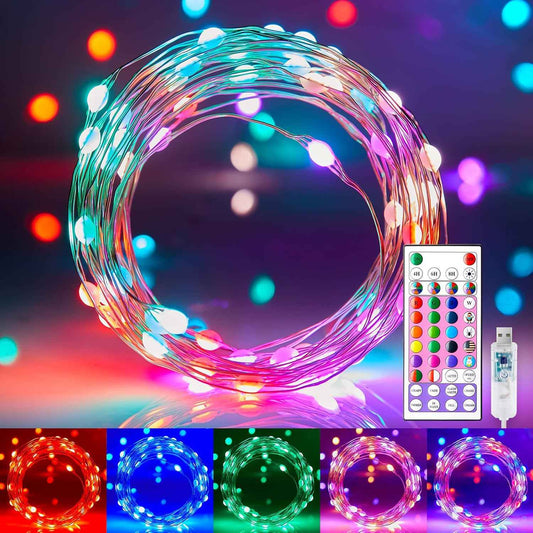 Minetom Fairy Lights for Kids Room – Safe Cool to Touch LED String Lights, 33FT Remote Timer for Nursery