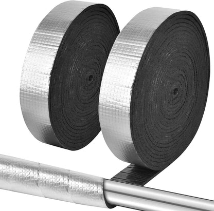 Pipe Wrap Insulation - 33ft Aluminum Foil Foam Tape for Patio Plumbing, RV and Camp Water Lines