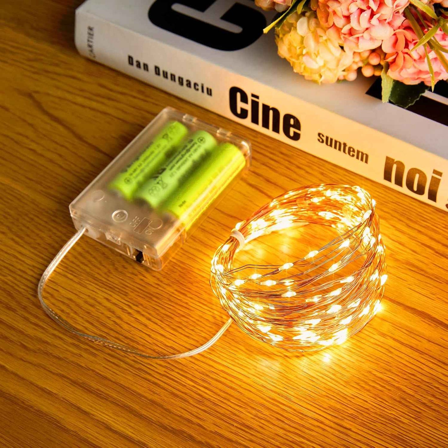 Minetom Cool-Touch Fairy Lights – Safe Nursery & Toddler Bedroom Lighting, 33ft Battery Operated String for Playroom Canopy