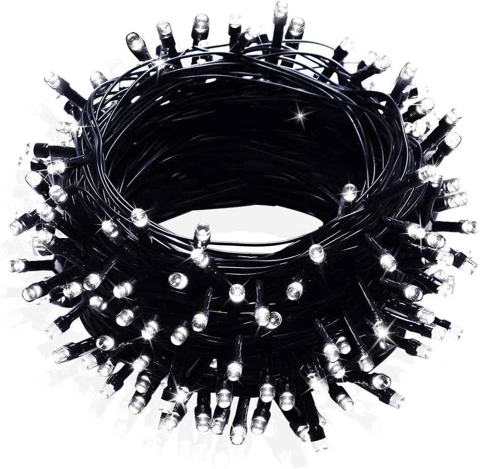 FULLBELL Gothic String Lights 33ft 100 LED Black Wire – Moody Bedroom & Living Room Decor with 8 Modes & Memory Function