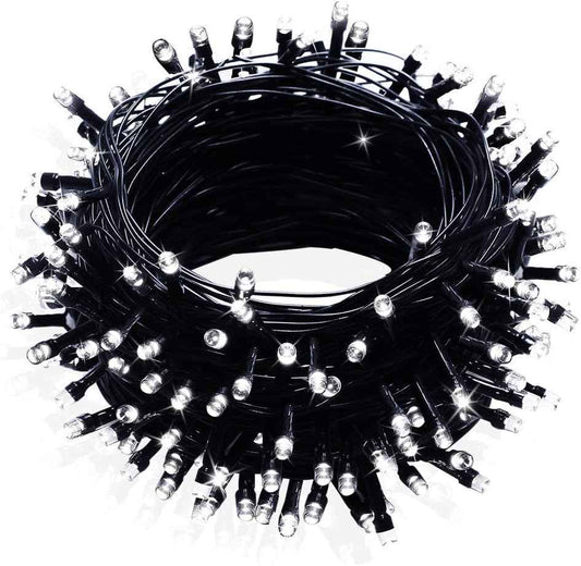 FULLBELL Gothic String Lights 33ft 100 LED Black Wire – Moody Bedroom & Living Room Decor with 8 Modes & Memory Function
