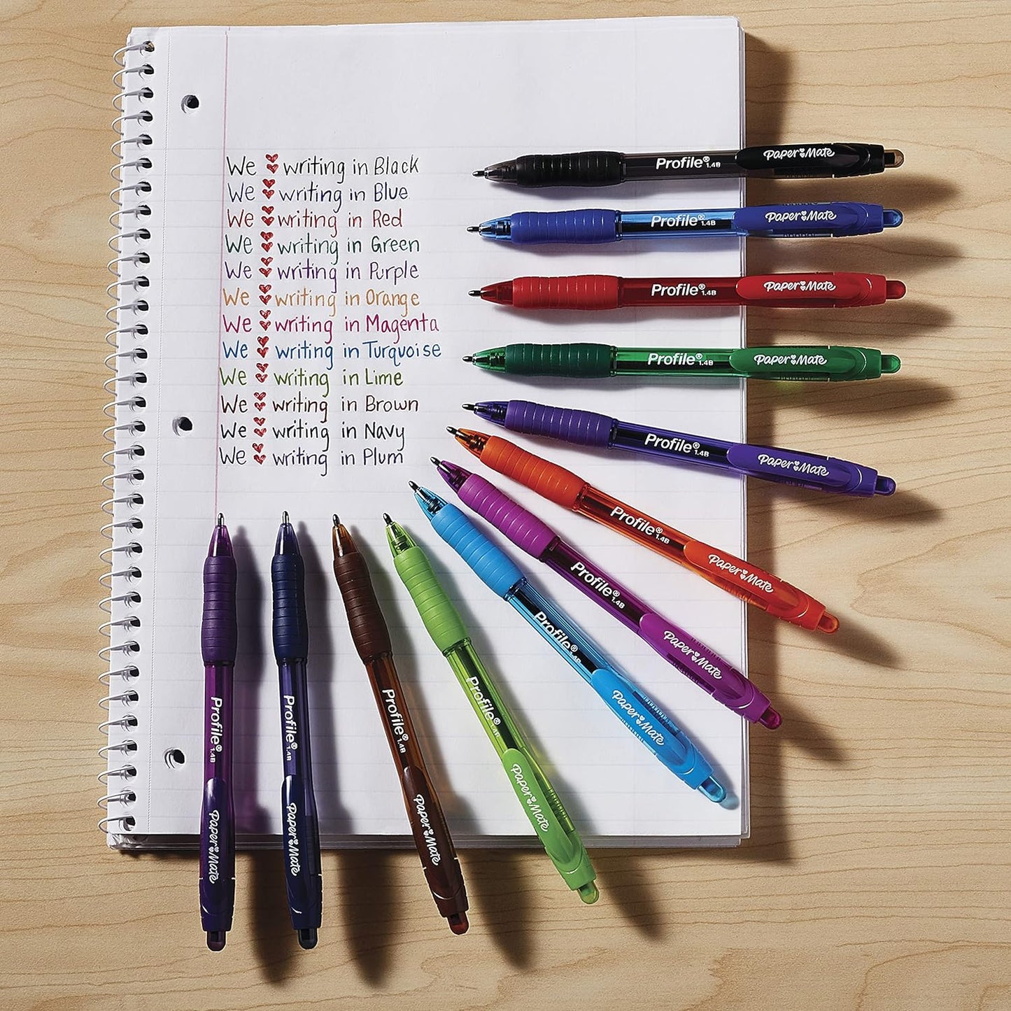 Paper_Mate_Profile_Retractable_Ballpoint_Pens,_Bold_1.4mm,_Assorted_Colors,_12_Count