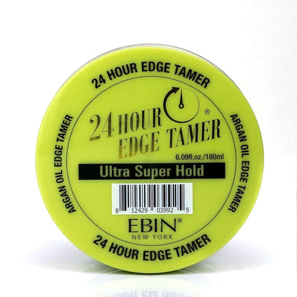 EBIN_New_York_24_Hour_Edge_Tamer_Ultra_Super_Hold_6.34_fl.oz/180ml_-_Strong_Edge_Control_Gel,_Argan_&_Castor_Oil_for_Hair_Care_and_Comfort