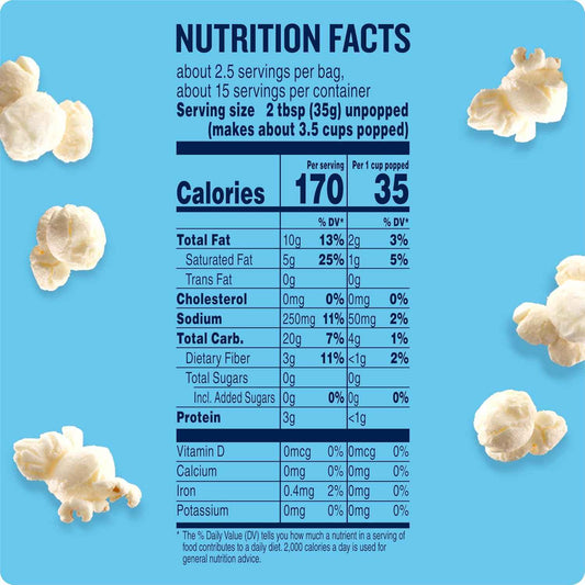 Angie's BOOMCHICKAPOP Sea Salt Popcorn, 3.29 oz Bags – Pre-Portioned Lunchbox Add-In for Busy Parents