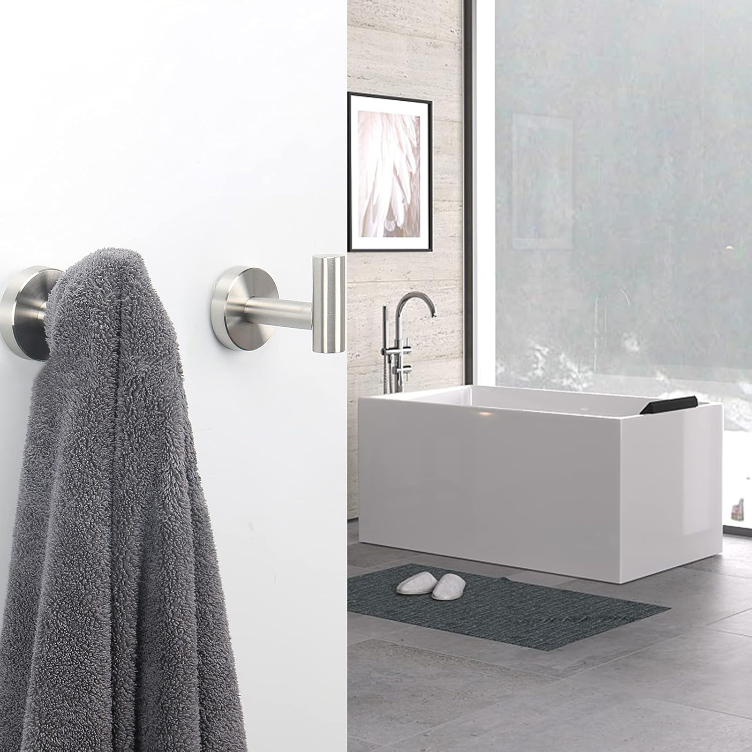 NearMoon_Bath_Towel_Hooks-_SUS_304_Stainless_Steel_Robe_Hook_Holder,_Heavy_Duty_Coat_Hook_for_Bathroom_Livingroom_Hotel_Kitchen_Garage,_Wall_Mounted-_4_Pack_(Brushed_Nickel)