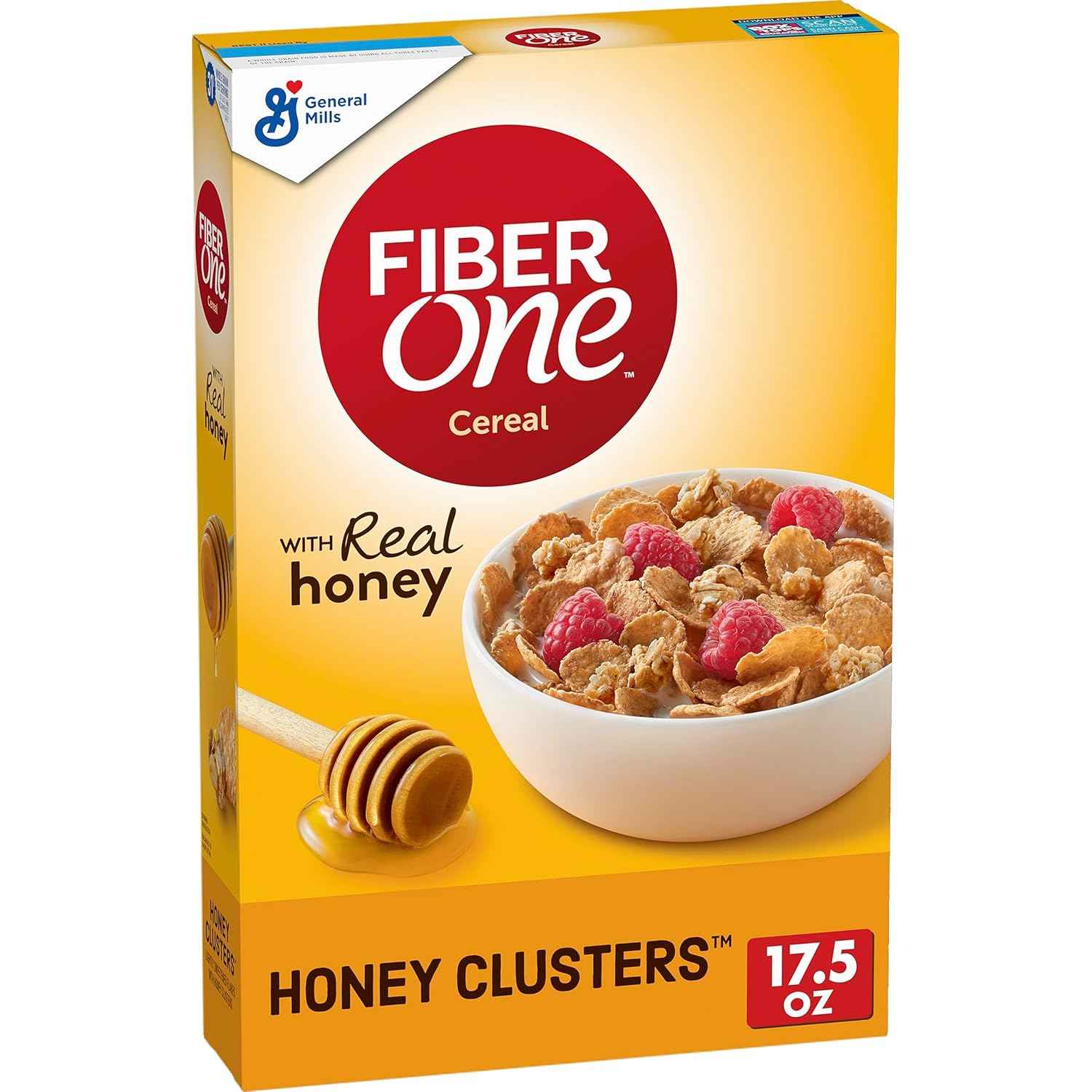 Fiber One Honey Clusters Cereal – Daily Digestive Wellness Staple, Morning Routine High-Fiber Bowl
